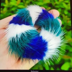 Real mink hair ring-band